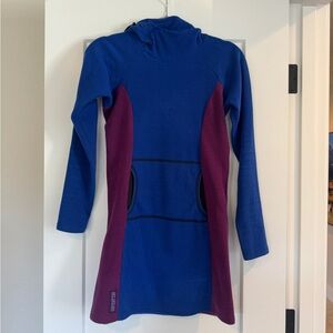 Melanzana Blue and Purple Women's Hoodie Dress